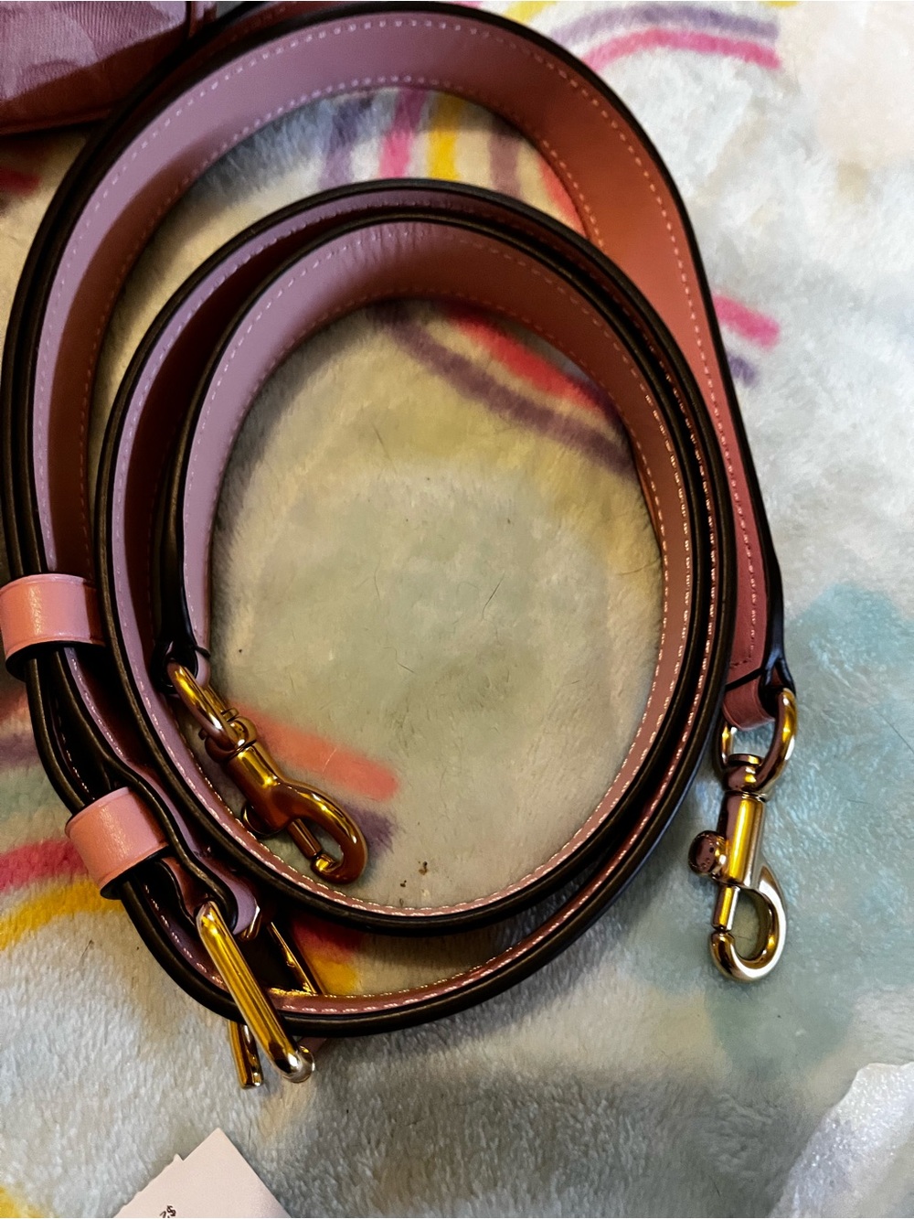 Coach Pink Signature Denim Carey Mini Bag And Wristlet - Picture 5 of 16